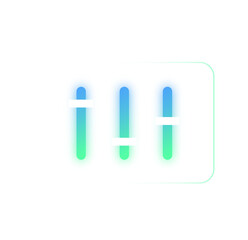 Abstract Teal and Blue Gradient Pill UI Elements: Modern, Clean, Minimalist Design