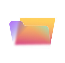 Abstract Pastel Gradient Folder Icon: Modern, Clean, and Minimalist Design for Digital Applications.