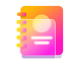 Obraz premium Abstract Gradient Spiral Notebook: Modern, Bright, and Optimistic Design Element