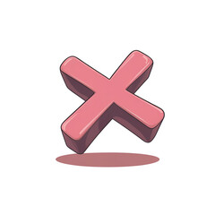 Obraz premium red cross mark