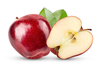 red apple isolated on transparent png ( Image from camera)
