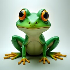 frog on white background