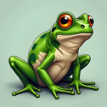 green frog cartoon