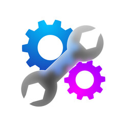 Abstract Gear Wrench Mechanism:  Modern, Sleek, and Futuristic Design Concept.