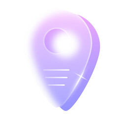 Abstract Lavender Gradient Location Pin: Modern, Minimalist, and Futuristic Design Element