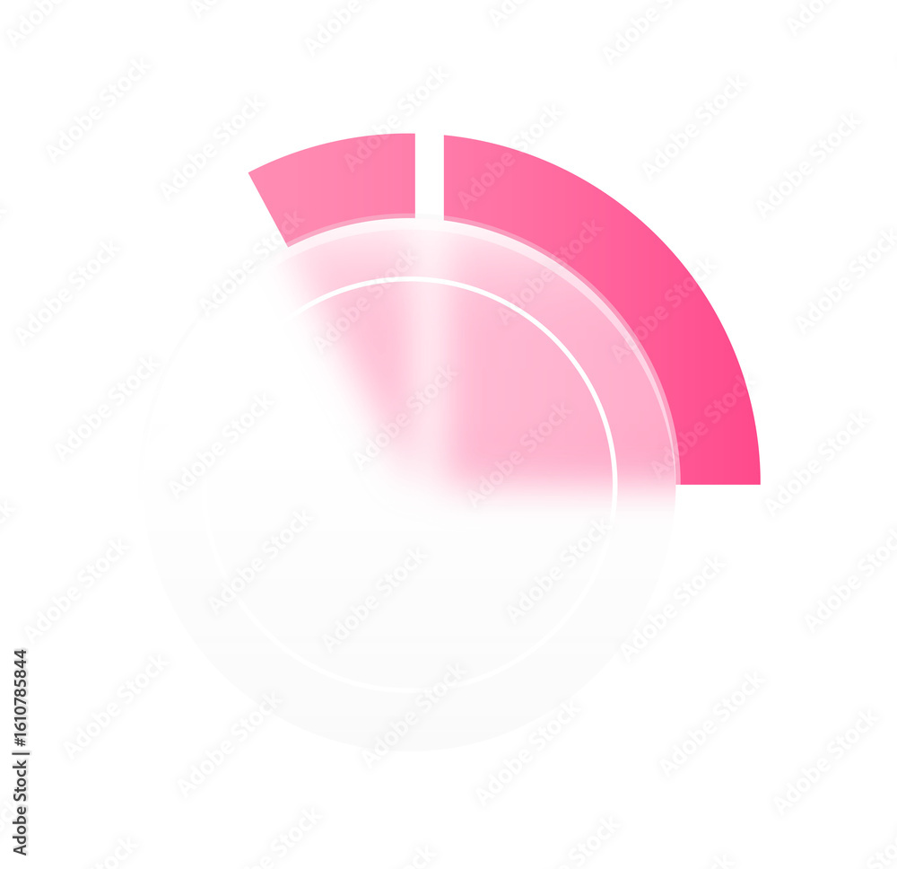 Poster abstract pink and white circular progress indicator graphic design element