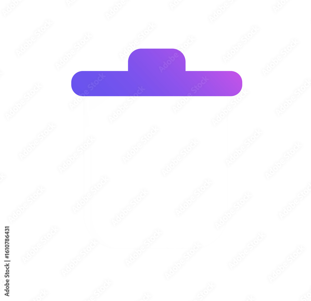 Poster modern gradient style trash can icon; clean, minimalist design for web or app.