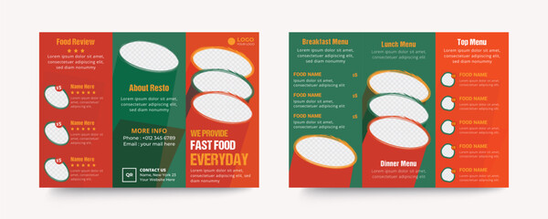 Restaurant Trifold Brochure Template