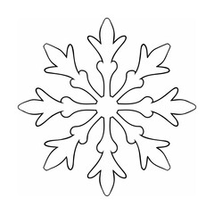 Intricate snowflake design ice crystal winter