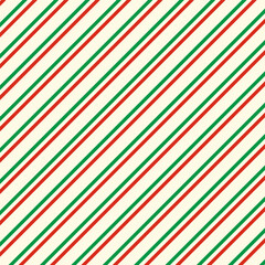 Striped seamless pattern for Christmas.Diagonal stripes lines abstract repeat pattern in green and red isolated on background.Vector illustration background wallpaper for fabric and prints.