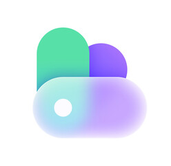 Abstract pastel cloud computing design; modern, minimalist, and calming mood.