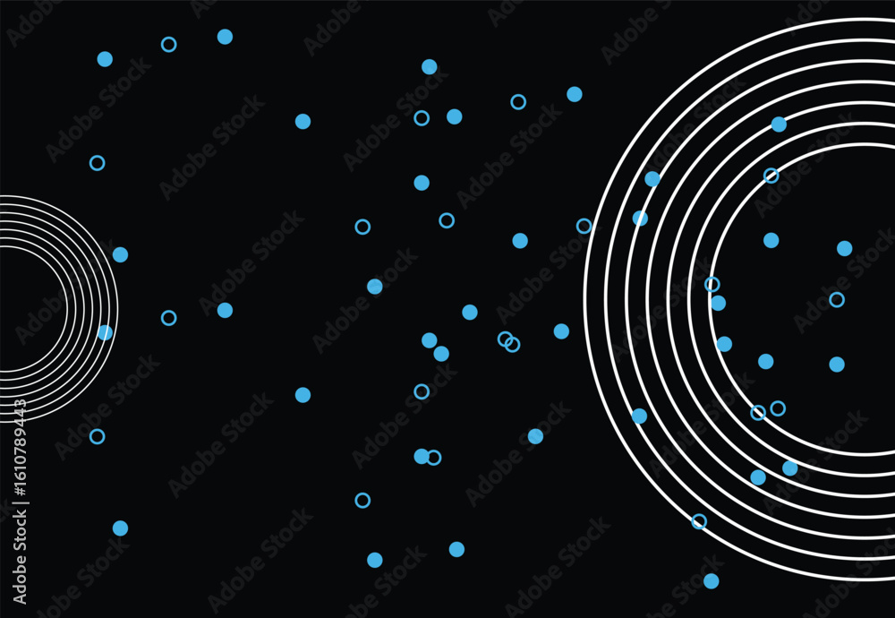Poster colorful circular abstract graphic featuring minimal geometric patterns in warm tones , perfect as a