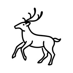 Fototapeta premium deer silhouette vector illustration