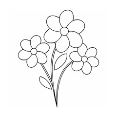 Delicate floral arrangement with leaves flower bloom