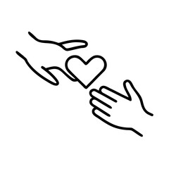 Obraz premium hands in heart shape