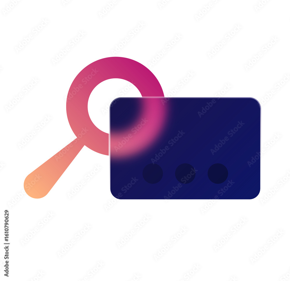 Aufkleber abstract gradient search bar interface design element, modern technology concept.