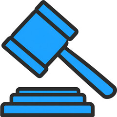 Blue Gavel Illustration