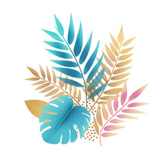 vector illustration of an abstract wings palm