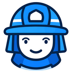 Smiling Firefighter Illustration