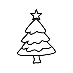 christmas tree vector illustration