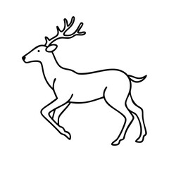 Fototapeta premium deer silhouette vector illustration