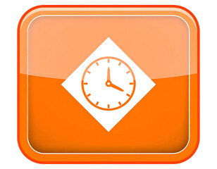Orange Clock Illustration