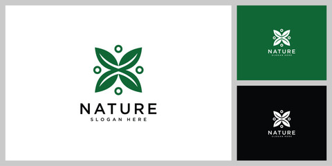  leaf nature vector logo design