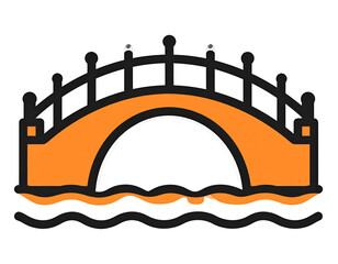 Orange Bridge Illustration