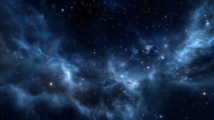 Naklejka premium Minimalist Galaxy Background with Shining Stars – Generative AI