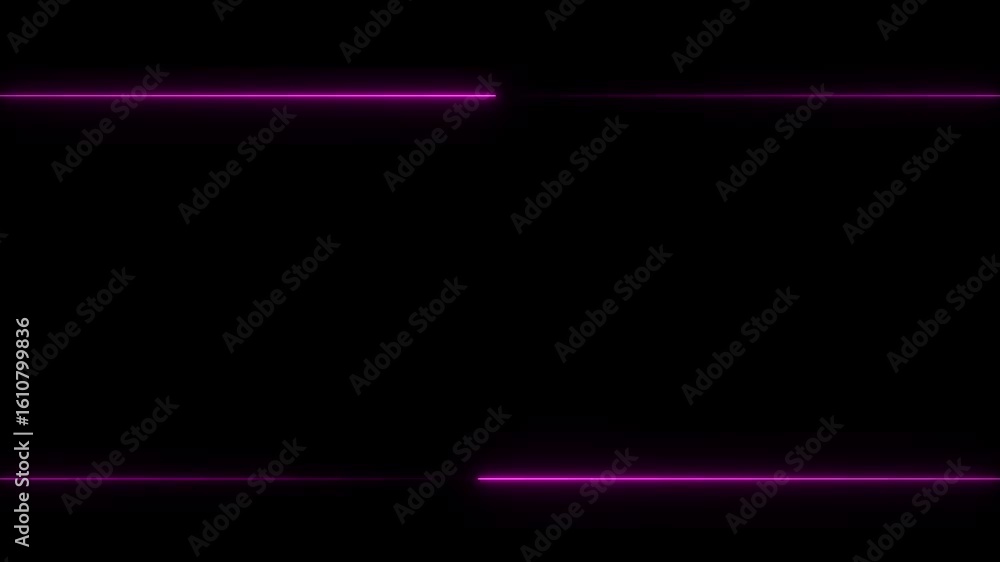 Poster neon line glowing square frame on black background. glowing neon frame background animation square s