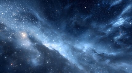 Vast Outer Space with Star Dust and Nebula &ndash; Generative AI