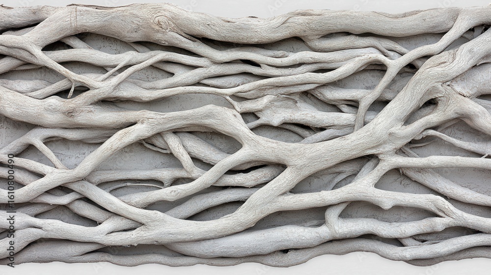 Poster nature conservation concept. texture of intertwined tree branches in a monochromatic design.