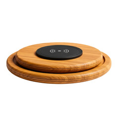 Obraz premium Wooden wireless charging pad with modern design 