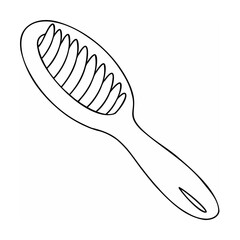 Oval hairbrush with curved bristles grooming haircare