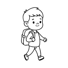 cartoon illustration of a boy with a smile