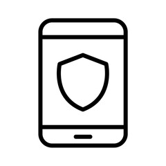 Mobile Security Smartphone Data Protection Icon Digital Shield Phone Privacy Internet Network Security Online Device Safeguarding Secure Apps