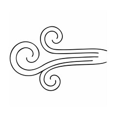 Swirling wind lines breeze movement