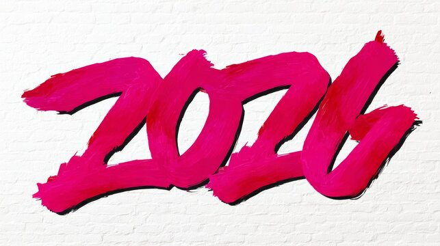 The word "ZOZ" is painted in pink on a white background. The brushstrokes are bold and expressive, giving the word a sense of energy and excitement