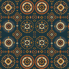 Southwestern Sunburst: Modern Tribal Geometric Pattern