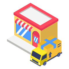 store isometric illustration