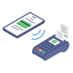 online payment isometric illustration