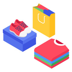 shopping item isometric illustration