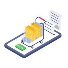online shopping isometric illustration