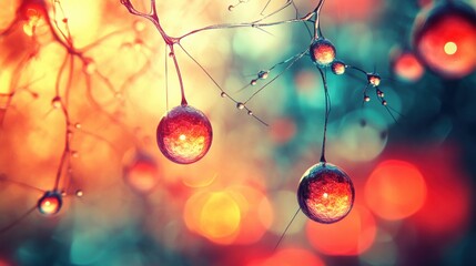 Water Droplets on Branch