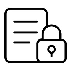 Secure Document Padlock Icon Confidential File Data Protection Digital Information Security Access Control Private Documents Locked Paperwork Encrypted Storage