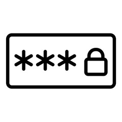 Password Protected Login Secure Icon User Authentication Confidential Data Access Digital Security Online Accounts Private Information Internet System Privacy