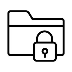 Locked Folder Secure Data Icon Digital Directory Protection Confidential File Storage Privacy Access Control Encrypted Folders Personal Corporate Records