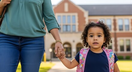 little schoolboy with curly hair on the background of a group of children classmates holding a sign with the inscription "back to school."
