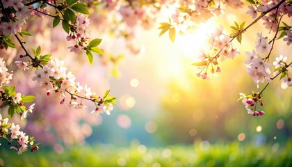 Fototapeta premium Spring blossom celebration cherry tree park nature photography vibrant garden close-up serenity and renewal