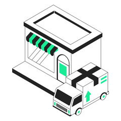 store isometric illustration